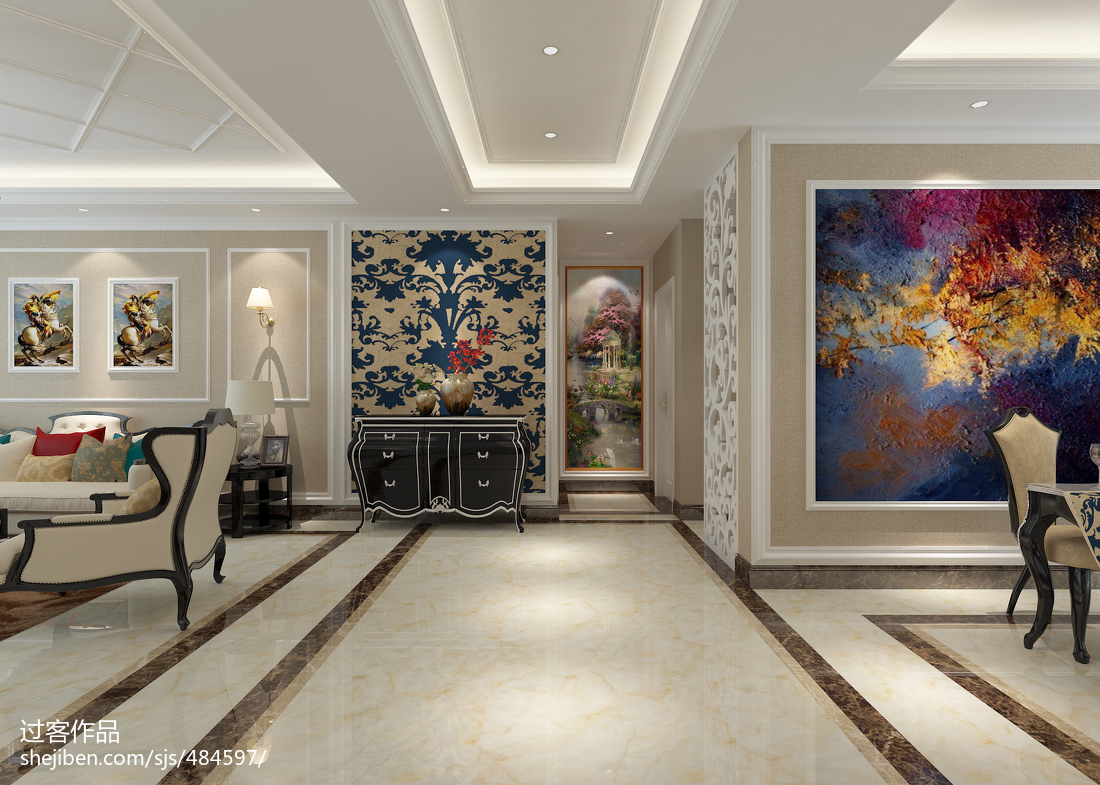 簡(jiǎn)歐式室內(nèi)裝修設(shè)計(jì) &ndash; 設(shè)計(jì)本裝修效果圖